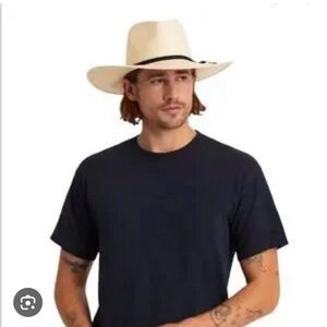 Brixton Ashley Unisex Fedora Woven Seagrass Hat Sun Summer